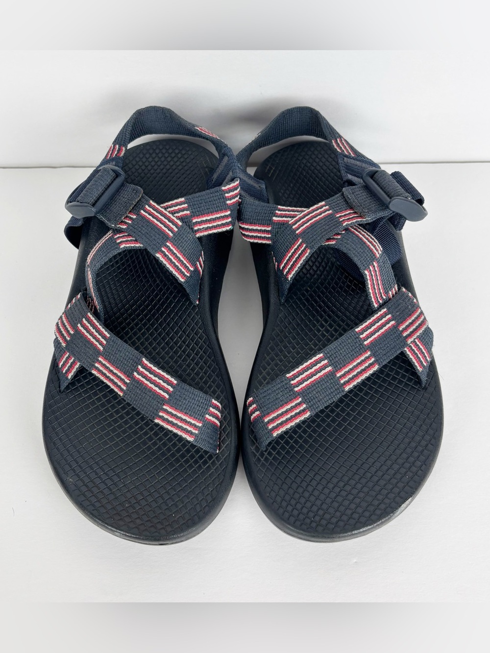 Chaco Z/1 Classic Sandals Men’s 7 Blue Red White Flag Athletic Outdoor Hiking - Picture 3 of 7